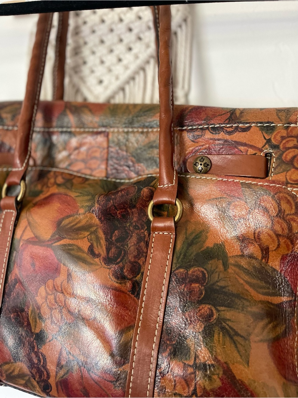 Patricia Nash Fruit Print Leather Bag - Picture 4 of 13